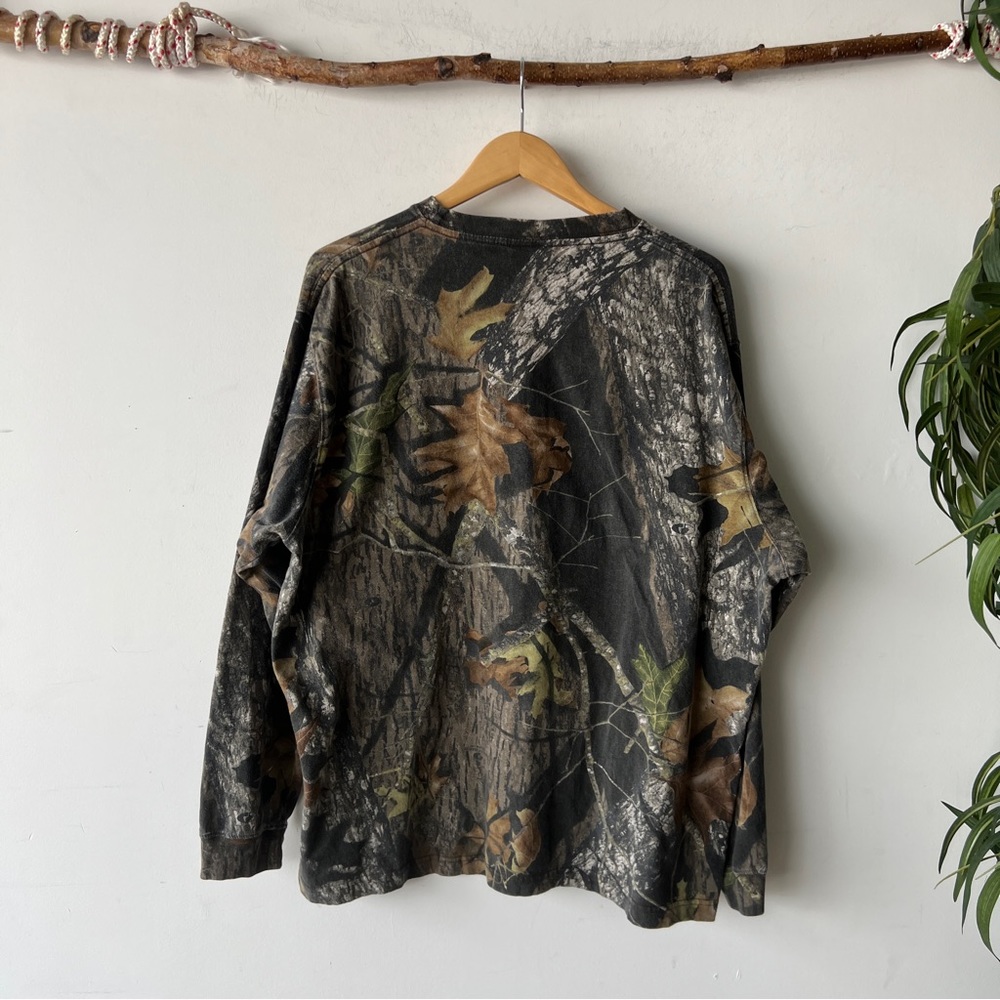Mens Vintage Field Staff Green Pocket Camouflage All Over Print Sweatshirt 2XL - Picture 2 of 5